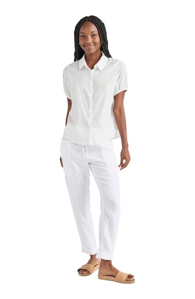Splendid Gia Womens Linen Blend Linen Jogger Pants In White