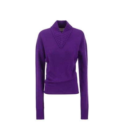 Shop Sportmax Wool And Cashmere Sweater In Purple