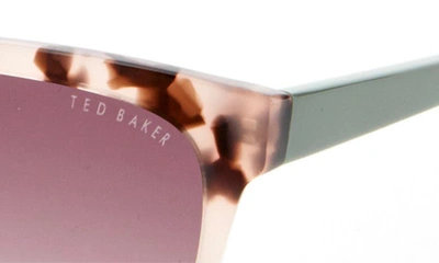 Ted Baker London 57mm Gradient Rectangular Sunglasses In Blush