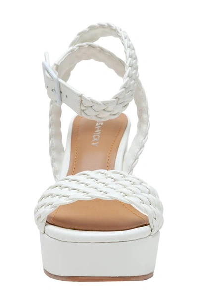Shop Lisa Vicky Jewel Platform Sandal In White