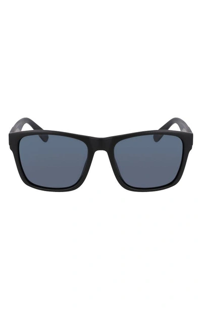 Shop Cole Haan 55mm Polarized Square Sunglasses In Black