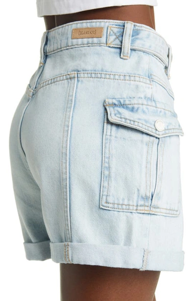Blanknyc Perry Cargo Pocket Organic Cotton Mom Shorts In Happy Dance