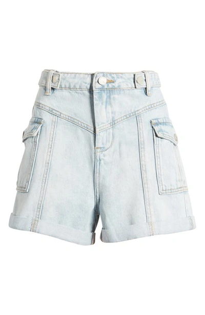 Blanknyc Perry Cargo Pocket Organic Cotton Mom Shorts In Happy Dance