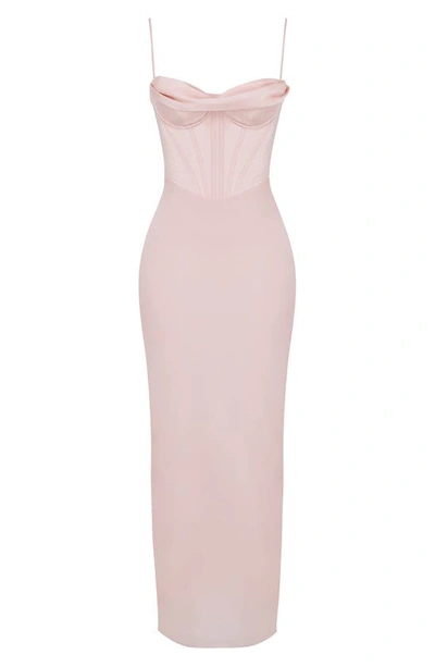 House Of Cb Charmaine Corset Dress In Blush