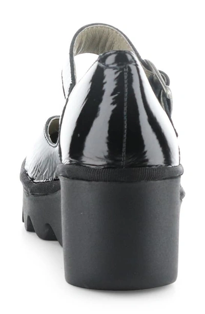 Fly London Baxe Mary Jane Pump In 003 Black Luxor