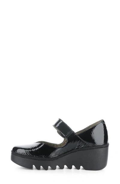 Fly London Baxe Mary Jane Pump In 003 Black Luxor