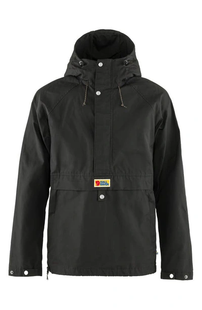 Shop Fjall Raven Vardag Water Resistant Anorak Jacket In Dark Grey
