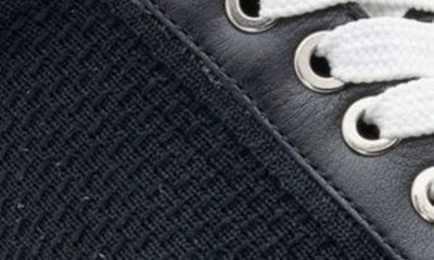Ara Nassau Ii Knit Wedge Sneaker In Navy Woven Stretch