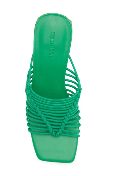 Shop Open Edit Clover Sandal In Green Vibrant