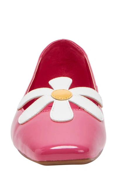 Shop Katy Perry The Evie Daisy Flat In Fuchsia Pink