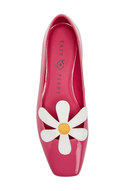 Shop Katy Perry The Evie Daisy Flat In Fuchsia Pink