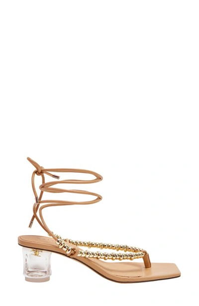 Shop Katy Perry The Cubie Beaded Sandal In Biscotti