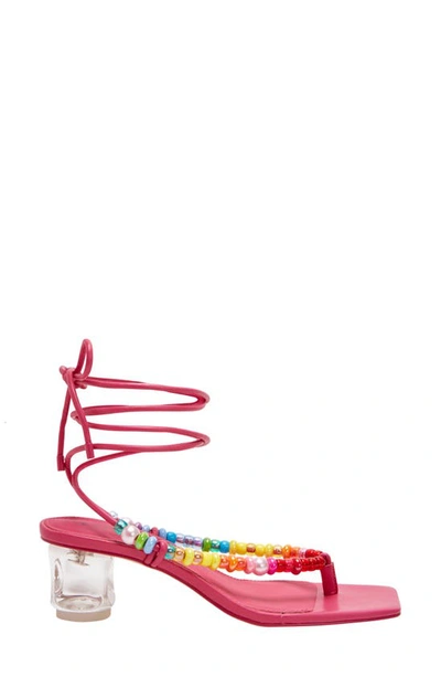 Shop Katy Perry The Cubie Beaded Sandal In Fuchsia Pink