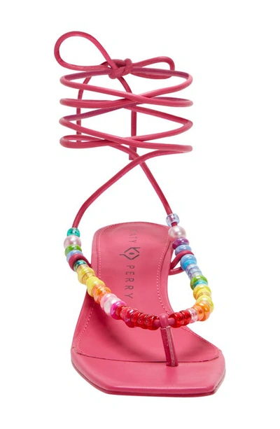 Shop Katy Perry The Cubie Beaded Sandal In Fuchsia Pink