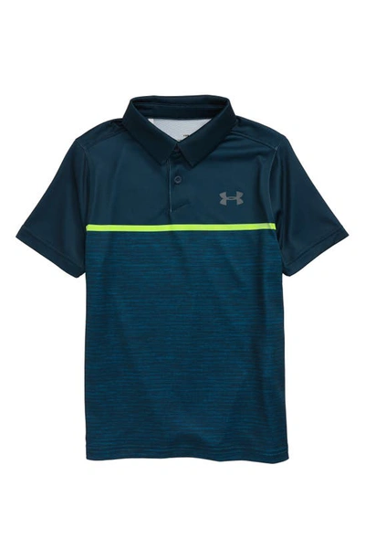 Shop Under Armour Heatgear® Open Champ Polo In Tandem Teal/ Pitch Gray