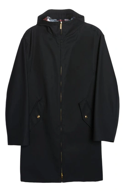 Shop Thom Browne T-dart Gabardine Parka In Navy