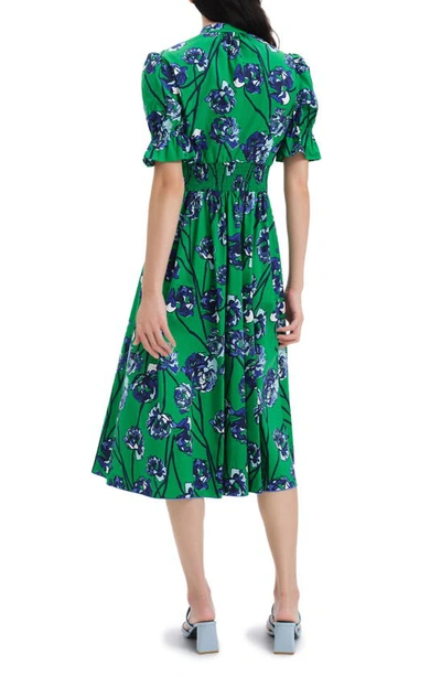 Shop Diane Von Furstenberg Erica Print Dress In Wtcl Flor Lg Ind Gn