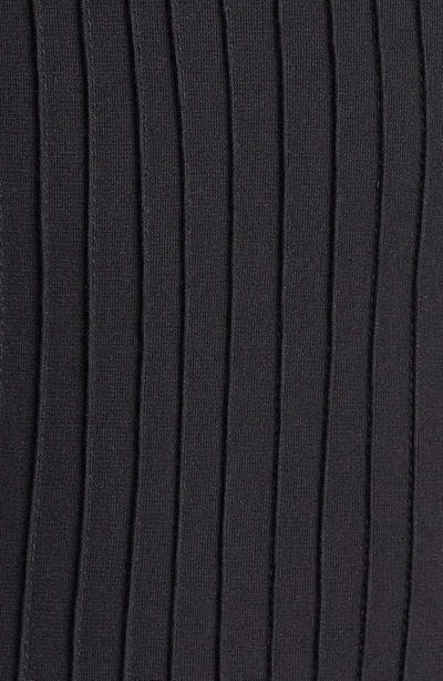 Tadashi Shoji Mesh Stripe Fit & Flare Dress In Black