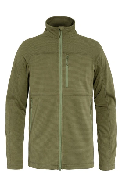 Shop Fjall Raven Abisko Lite Fleece Jacket In Green