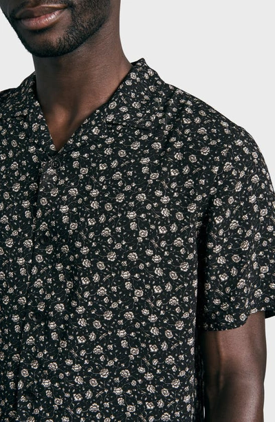 Shop Rag & Bone Avery Floral Short Sleeve Button-up Camp Shirt In Navy Floral