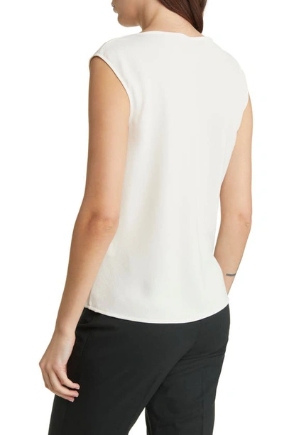 Shop M.m.lafleur The Nora Cowl Neck Crepe Top In Alabaster