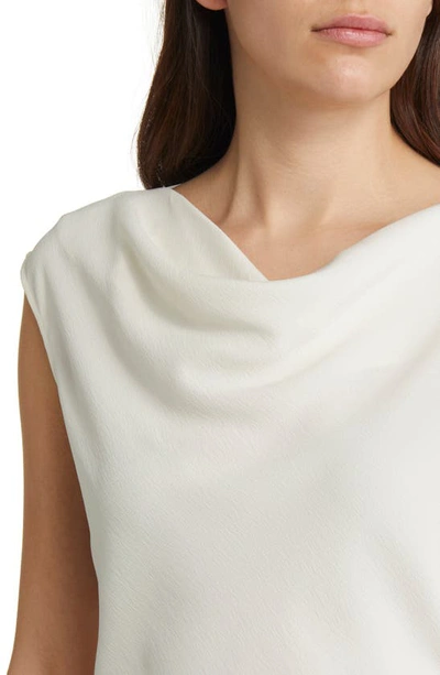 Shop M.m.lafleur The Nora Cowl Neck Crepe Top In Alabaster