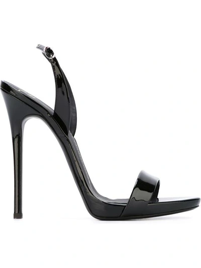 Giuseppe Zanotti Sophie Patent-leather Slingback Sandals In Black