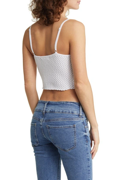 Shop Pacsun Tulip Keyhole Crop Camisole In Bright White