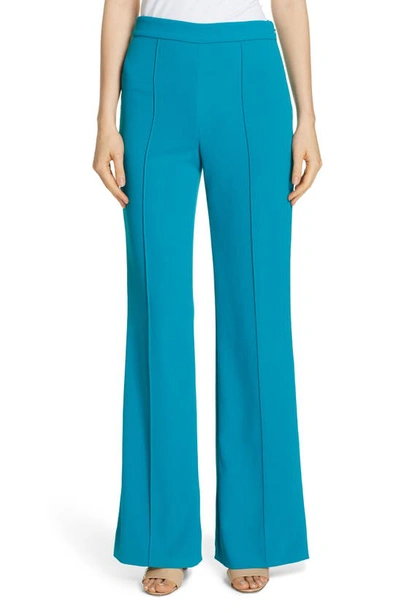 Shop Alice And Olivia Jalisa High Waist Flare Pants In Teal