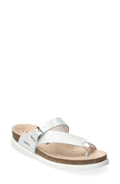 Shop Mephisto Helen Toe Loop Sandal In Silver Condor 70068