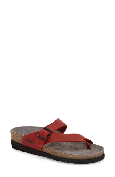Shop Mephisto Helen Toe Loop Sandal In Red Scr 34