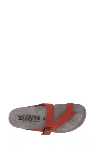 Mephisto Helen Toe Loop Sandal In Red Scr 34