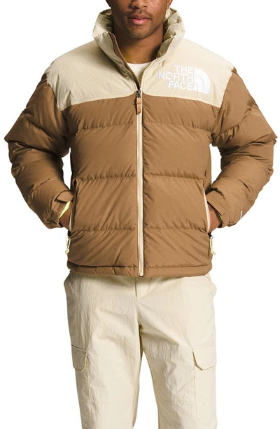 Shop The North Face '92 Low-fi Hi-tek Nuptse 700 Fill Power Down Jacket In Utility Brown/ Gravel