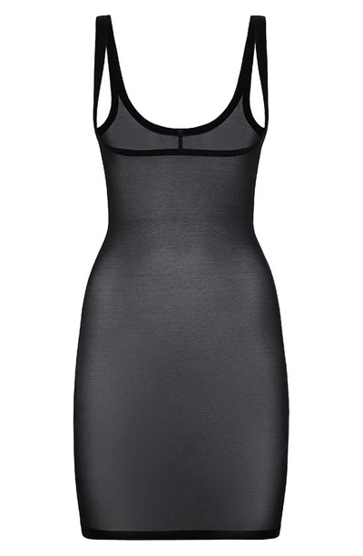 Shop Wolford Tulle Forming Underbust Shaper Dress In Black