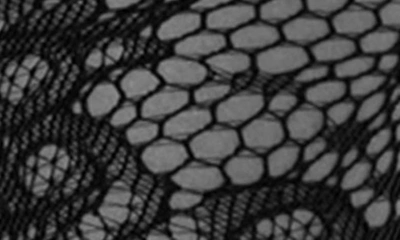Shop Wolford Fleur Net Tights In Black