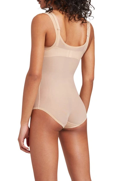 Wolford Formfitting Sheer Tulle Bodysuit In Nude