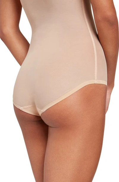 Shop Wolford Mesh Forming Bodysuit In Nude