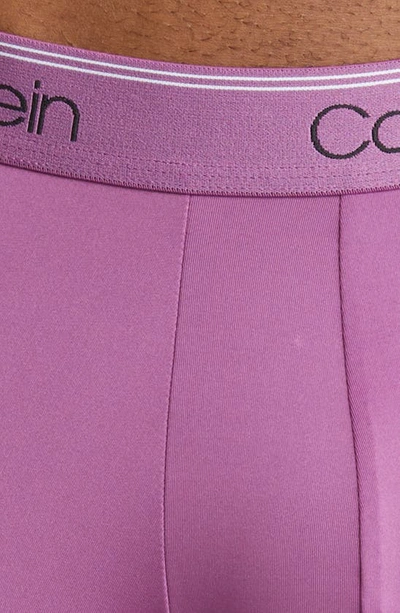 Shop Calvin Klein 3-pack Low Rise Microfiber Stretch Boxer Briefs In Amethyst Multi