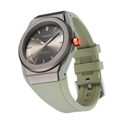 Shop D1 Milano Watch Carbonlite 40.5mm In Brown/green