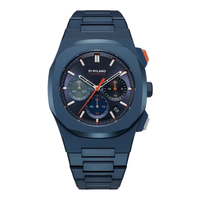 Shop D1 Milano Watch Chronograph 41.5mm In Blue