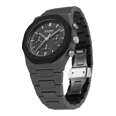 Shop D1 Milano Watch Polychrono 40.5mm In Black/grey