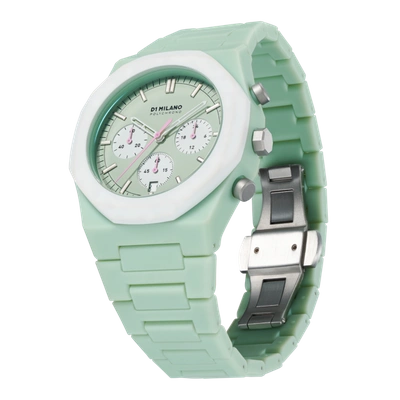 D1 Milano Watch Polychrono 40.5mm In Green/white