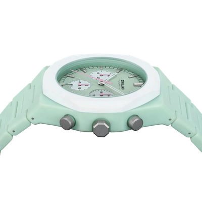 D1 Milano Watch Polychrono 40.5mm In Green/white