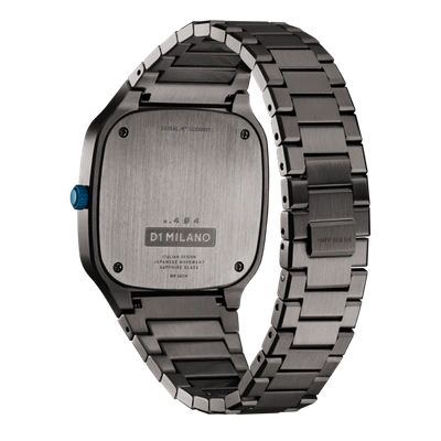 D1 Milano Watch Square Bracelet 37mm In Blue/gun Metal