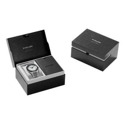 D1 Milano Watch Ultra Thin Bracelet 38mm In Gun Metal/silver