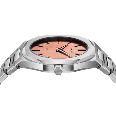 Shop D1 Milano Watch Ultra Thin Bracelet 38mm In Pink/silver