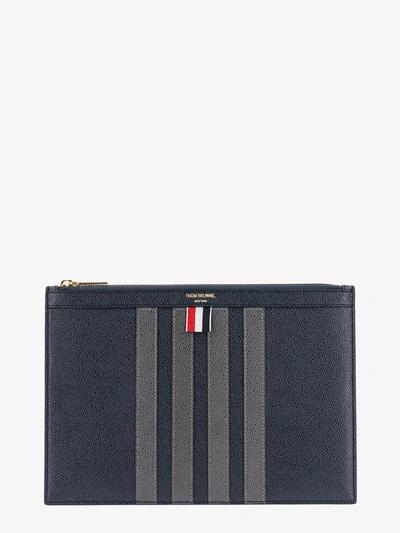 Shop Thom Browne Clutch Bag In Blue