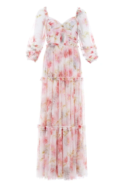 Shop Needle & Thread Hummingbird Iris Bloom Gown In Multi