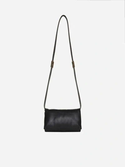 Shop Marni Prisma Leather Small Bag In Black