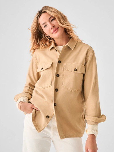 Shop Faherty Stretch Surplus Savannah Jacket In Safari